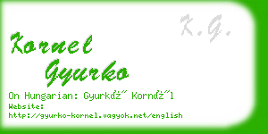 kornel gyurko business card