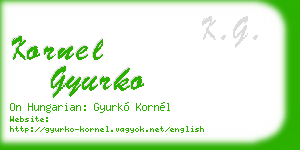 kornel gyurko business card